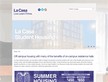 Tablet Screenshot of lacasastudenthousing.org